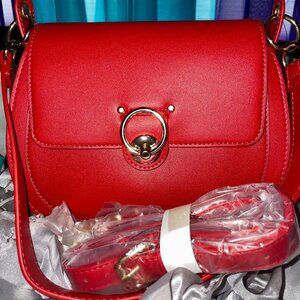 BADGLEY MISCHKA RED SADDLE BAG